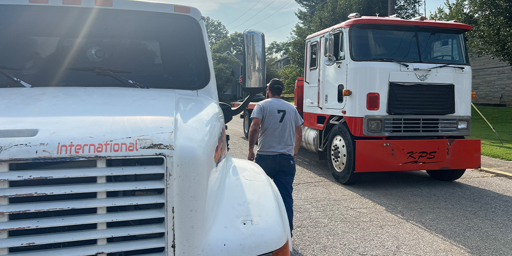 Servicing Vehicle